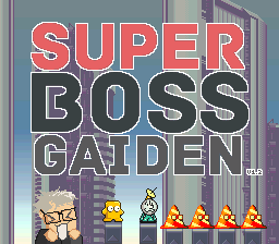 Super Boss Gaiden (Homebrew) — Title screen